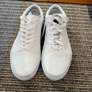 White leather vans